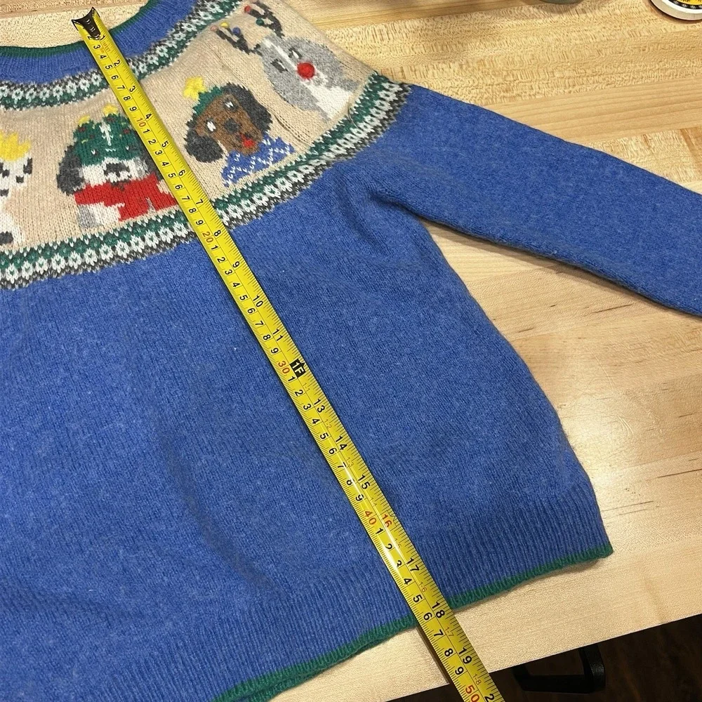 Mini Boden Festive Dogs Fair Isle Christmas Sweater, Size 9-10Y